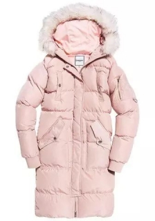 Růžová zimní parka